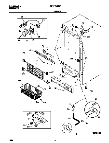 Cabinet Diagram and Parts List for GFU17M6HW1  Gibson Freezer