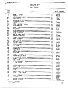 Chest Freezer Page 2 Diagram and Parts List for 89977-7A  Frigidaire Freezer
