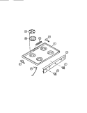 COOKTOP Diagram and Parts List for CGC3M4DXD  Gibson Range
