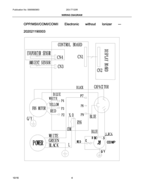 03 - WIRING DIAGRAM Diagram and Parts List for 25377120R  Frigidaire Air Conditioner