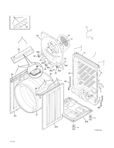 Cabinet/drum Diagram and Parts List for FARG4044MW0  Frigidaire Dryer