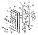 DOOR Diagram and Parts List for UFP19NL2  Frigidaire Freezer
