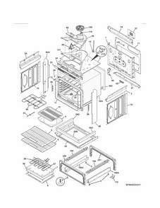 Body Diagram and Parts List for 79042533312  Kenmore Range