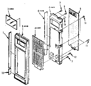 Control Panel Parts Diagram and Parts List for 5648744781  Kenmore Microwave