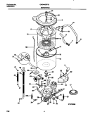 WASHER MOTOR, HOSE Diagram and Parts List for GWS445RFS1  Gibson Washer