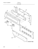 BACKGUARD Diagram and Parts List for FGEF3077KWB  Frigidaire Range