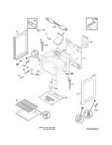 Body Diagram and Parts List for 79073233310  Kenmore Range