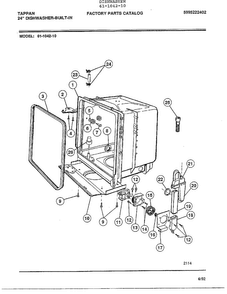 24" Built-in Dishwasher Page 5 Diagram and Parts List for 61-1042-10  Tappan Dishwasher