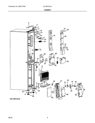 Part Location Diagram of 5304519544 Frigidaire HOUSING