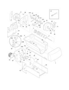 Ice Container Diagram and Parts List for FGHS2655PF0  Frigidaire Refrigerator