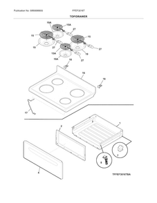Part Location Diagram of 5304531768 Frigidaire MAIN TOP,BLACK,W/BRKT