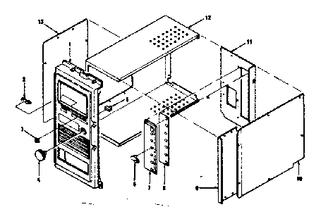 Color Television Cabinet Parts Diagram and Parts List for 5648998310  Kenmore Microwave