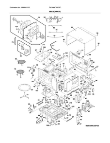 Microwave Diagram and Parts List for EW30MC65PSC  Electrolux Microwave Oven Combo
