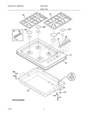 MAIN TOP Diagram and Parts List for FGGC3045KBB  Frigidaire Cooktop