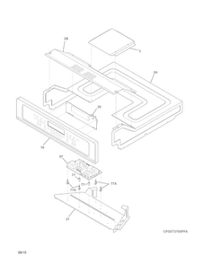 Control Panel Diagram and Parts List for FGET2765PFD  Frigidaire Wall Oven
