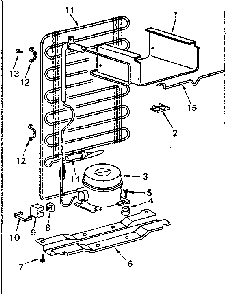 Cooling Unit Diagram and Parts List for 5648966020  Kenmore Refrigerator