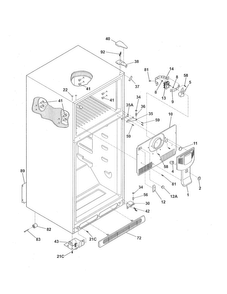 Cabinet Diagram and Parts List for 25361554016  Kenmore Refrigerator