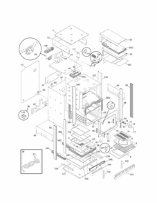 Body Diagram and Parts List for 79030554800  Kenmore Wall Oven