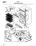 CABINET / CONTROL / SHELVES Diagram and Parts List for FFU20F9CW1  Frigidaire Freezer