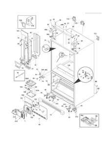 Cabinet Diagram and Parts List for FGHF2369MF4  Frigidaire Refrigerator