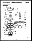 MOTOR PUMP PARTS Diagram and Parts List for SU150PXW1  Frigidaire Dishwasher