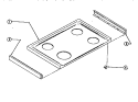 COOKTOP PARTS Diagram and Parts List for 37-1272-23-01  Tappan Range