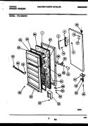 DOOR PARTS Diagram and Parts List for TFU12M4AW2  Tappan Freezer