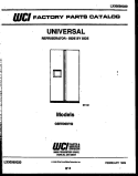 COVER Diagram and Parts List for GSIW36WHW2  Frigidaire Refrigerator