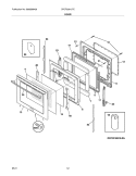 DOOR Diagram and Parts List for CPCF3091LFC  Frigidaire Range
