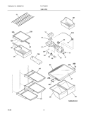 SHELVES Diagram and Parts List for PLHT189CSB6  Frigidaire Refrigerator