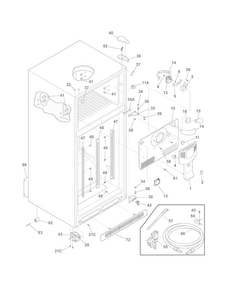 Part Location Diagram of 241652216 Frigidaire COVER-EVAP COIL