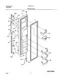 FREEZER DOOR Diagram and Parts List for FRS23HF5AQ1  Frigidaire Refrigerator