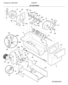 Container Diagram and Parts List for LFSS2612TP2  Frigidaire Refrigerator