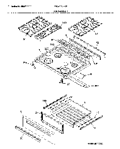 Top/drawer Diagram and Parts List for FFGH3051VSB  Frigidaire Range
