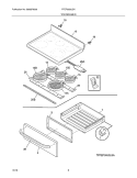 TOP/DRAWER Diagram and Parts List for FFEF3050LSX  Frigidaire Range