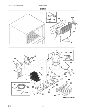 05 - SYSTEM Diagram and Parts List for CRT181QW2  Frigidaire Refrigerator