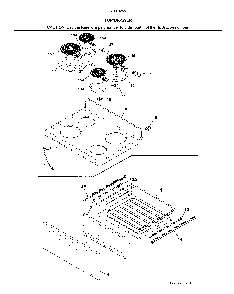 Top/drawer Diagram and Parts List for 79092552810  Kenmore Range