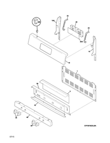Backguard Diagram and Parts List for FFGF3023LME  Frigidaire Range