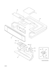 Control Panel Diagram and Parts List for EW27EW55PSC  Electrolux Wall Oven
