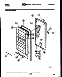 DOOR PARTS Diagram and Parts List for FV10M2WXFA  Gibson Freezer