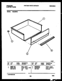 DRAWER PARTS Diagram and Parts List for RE32BNW2  Frigidaire Range