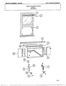 Room Air Conditioner Page 9 Diagram and Parts List for 5367A  Frigidaire Air Conditioner