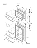 DOORS Diagram and Parts List for FRT15G4BW0  Frigidaire Refrigerator