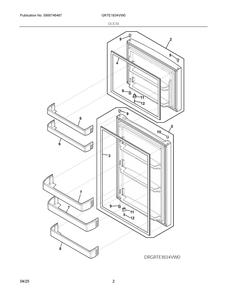 Part Location Diagram of 5304532518 Frigidaire DOOR-COMPLETE REFR