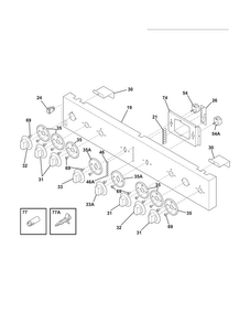 Backguard Diagram and Parts List for E36DF7CGPS4  Electrolux Range