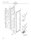 FREEZER DOOR Diagram and Parts List for FSC23F7DW0  Frigidaire Refrigerator