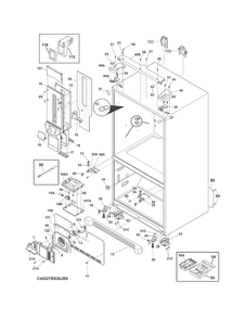 Cabinet Diagram and Parts List for EI27BS26JWD  Electrolux Refrigerator