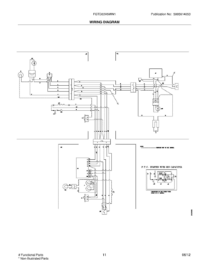 11 - WIRING DIAGRAM Diagram and Parts List for FGTD23V6MW1  Frigidaire Refrigerator