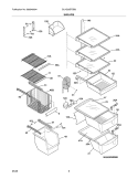 SHELVES Diagram and Parts List for GLHS36EFSB0  Frigidaire Refrigerator