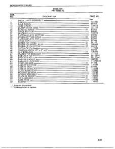 Freezer Page 2 Diagram and Parts List for 49647-7C  Frigidaire Freezer